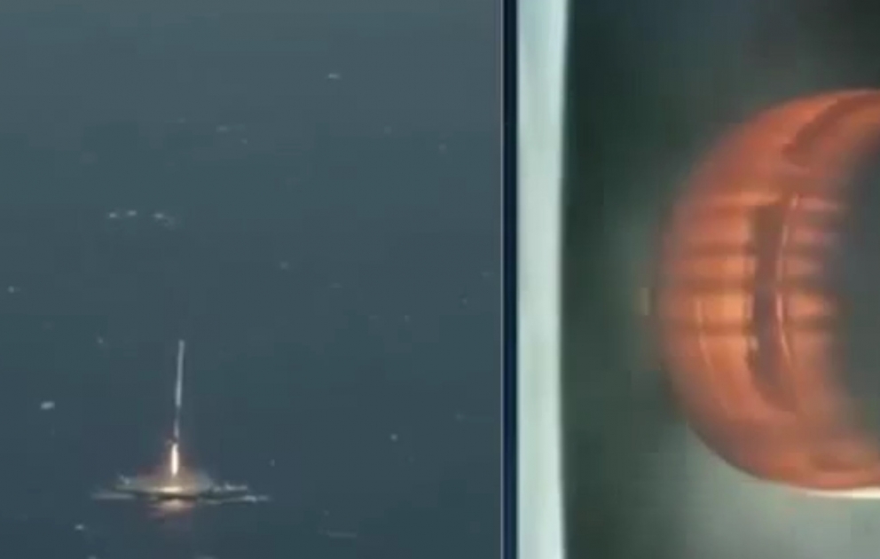 Falcon 9 впервые успешно приземлилась на платформу в океане