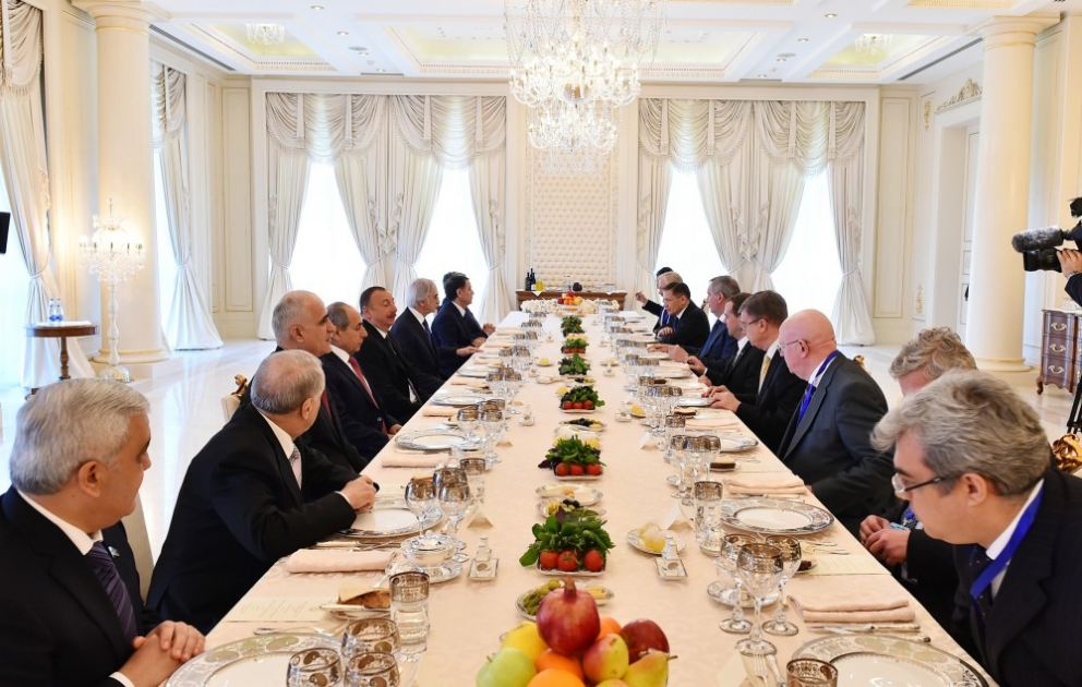 Dinner reception was hosted on behalf of President İlham Aliyev in honor of Chairman of the Russian government