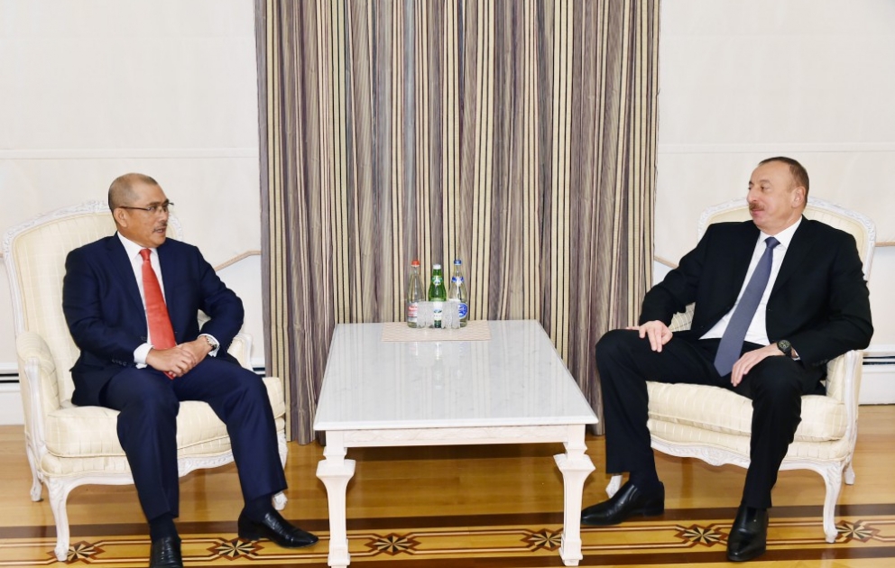 Le président Ilham Aliyev a reçu le vice-président de la Chambre des Représentants du parlement malaisien