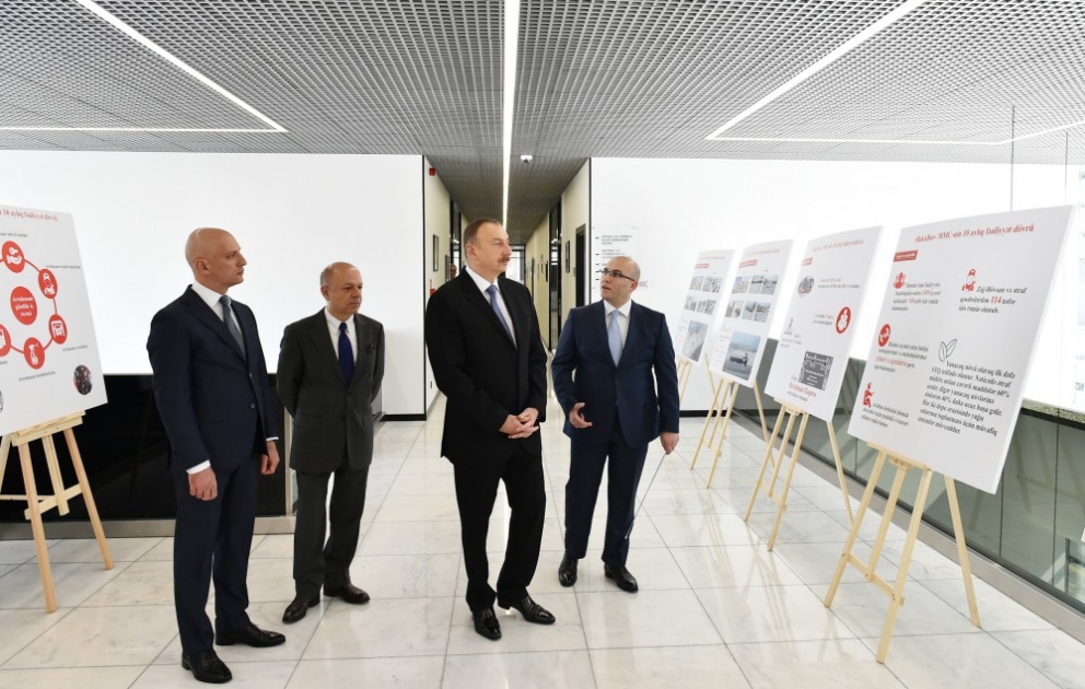 Azərbaycan Prezidenti İlham Əliyev “BakuBus” MMC-nin ikinci deposunun açılışında iştirak edib
