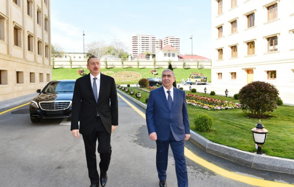President Ilham Aliyev attended opening of new administrative building of Azeravtoyol OJSC