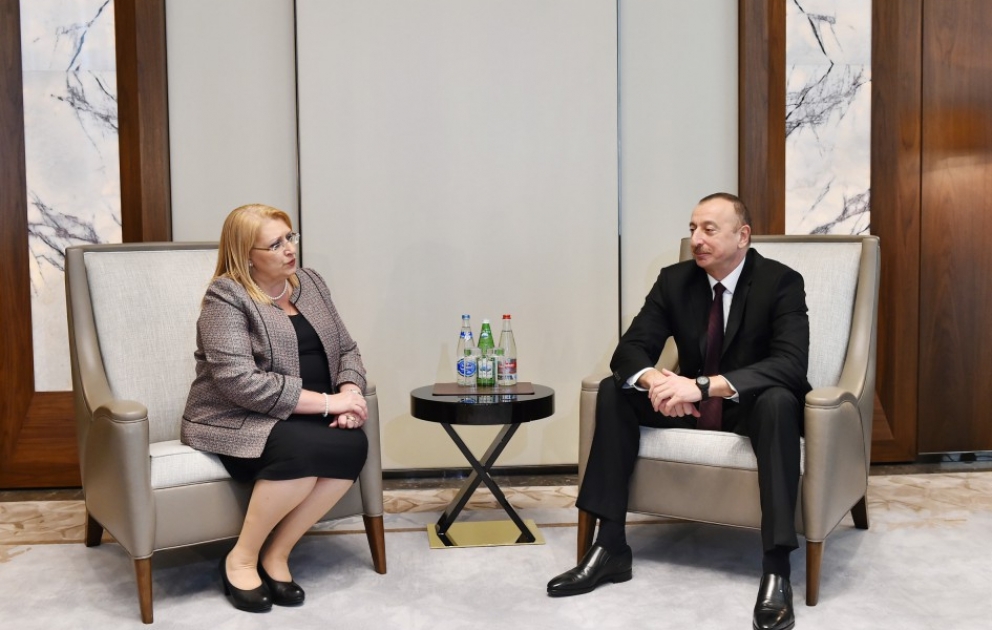 Президент Азербайджана Ильхам Алиев встретился с Президентом Мальты Марией-Луизой Колейро Прекой