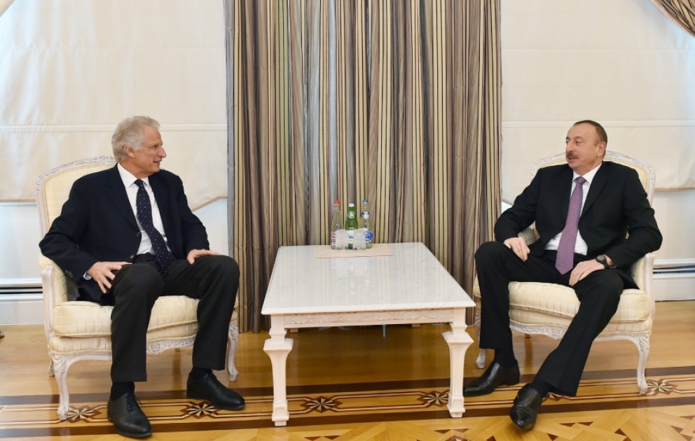 President Ilham Aliyev received former Prime Minister of France Dominique de Villepin