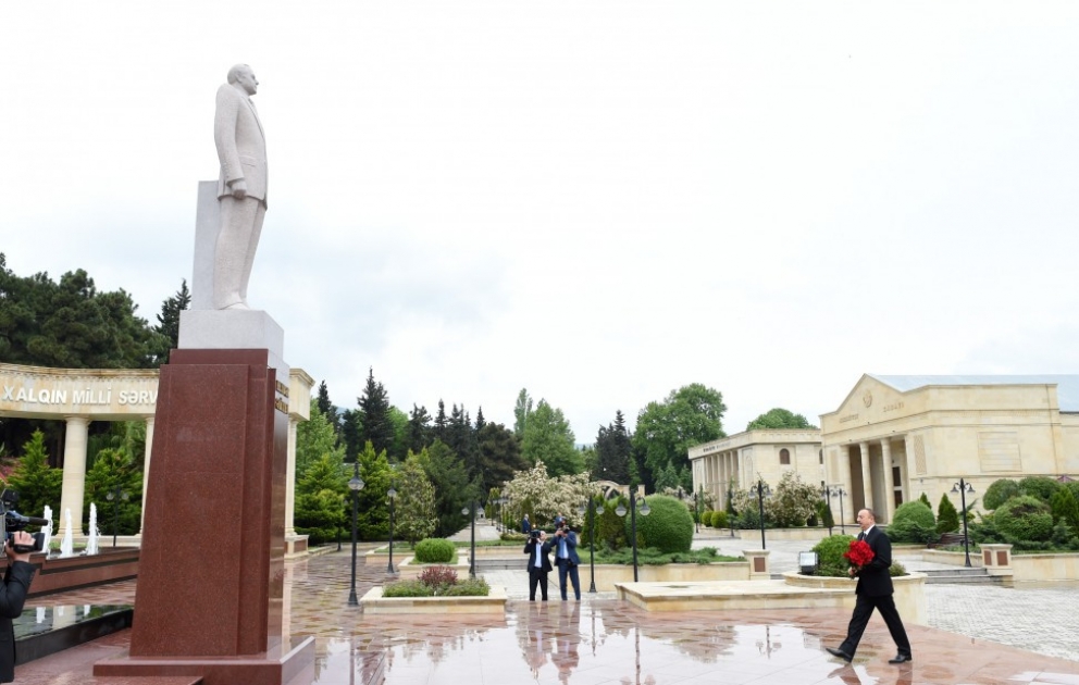 Президент Азербайджана Ильхам Алиев прибыл в Агсуинский район