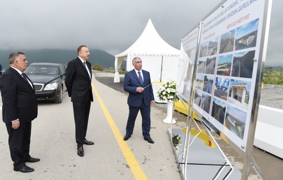 Muganli-Yevlakh Abschnitt der Automobilstraße Baku-Shamakhi-Yevlakh zur Nutzung übergeben