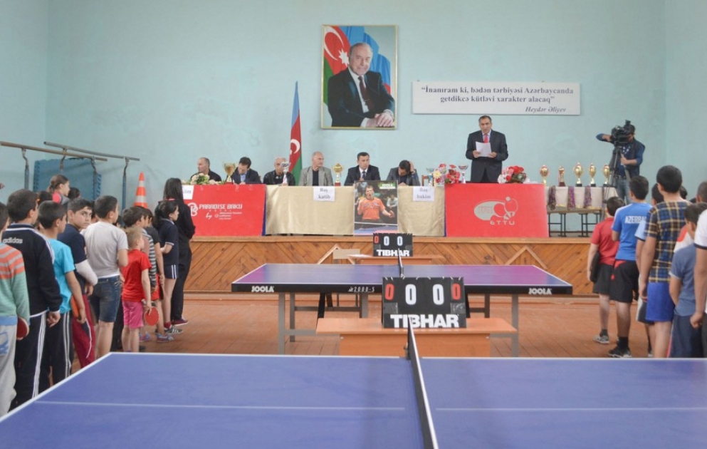 Şabran idmançıları stolüstü tennis yarışlarının qalibi olub