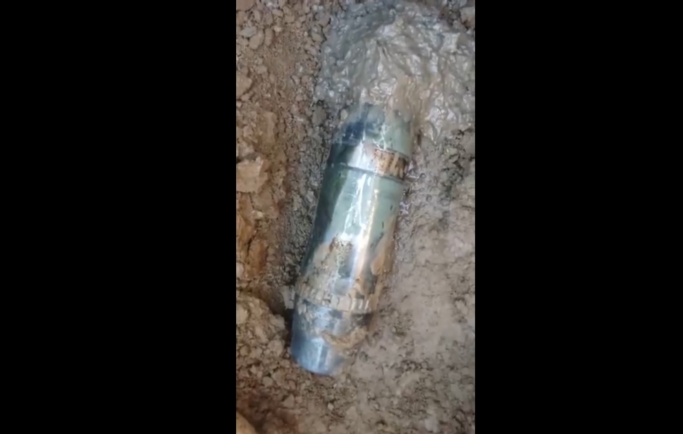 Prohibited phosphorus shell thrown by Armenians found in Tartar