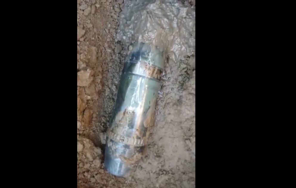 Images de l’obus au phosphore blanc tiré par les Arméniens à Terter