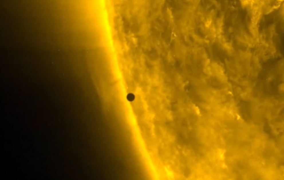 Der Merkur zog als kleiner Fleck über die Sonnenscheibe
