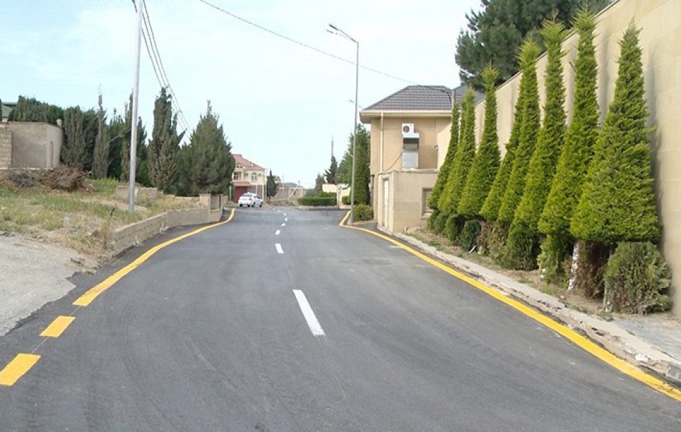 Badamdar qəsəbəsi Əziz Nəzərov küçəsi təmir olunub