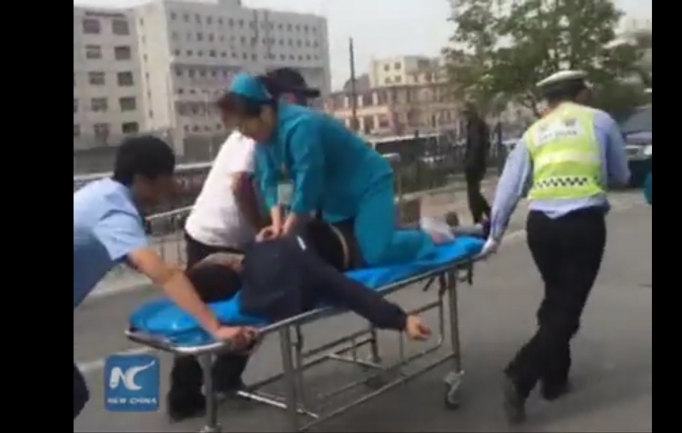 İn doing so, she saved the man's life