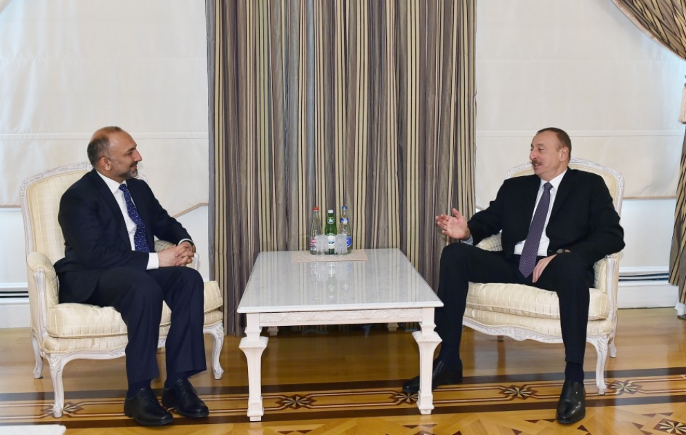 Le président Ilham Aliyev a rencontré Mohammad Hanif Atmar, conseiller à la sécurité nationale de l’Afghanistan