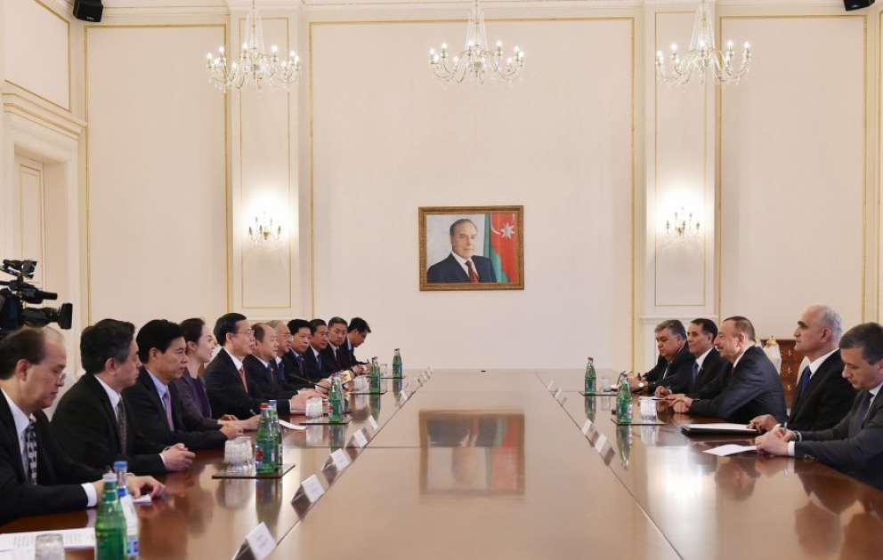 President Ilham Aliyev received member of Standing Committee of Central Politburo of Communist Party, Senior Vice Premier of the State Council of the People's Republic of China