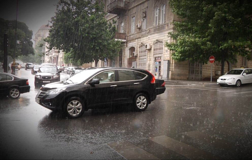 Heavy rain in Baku