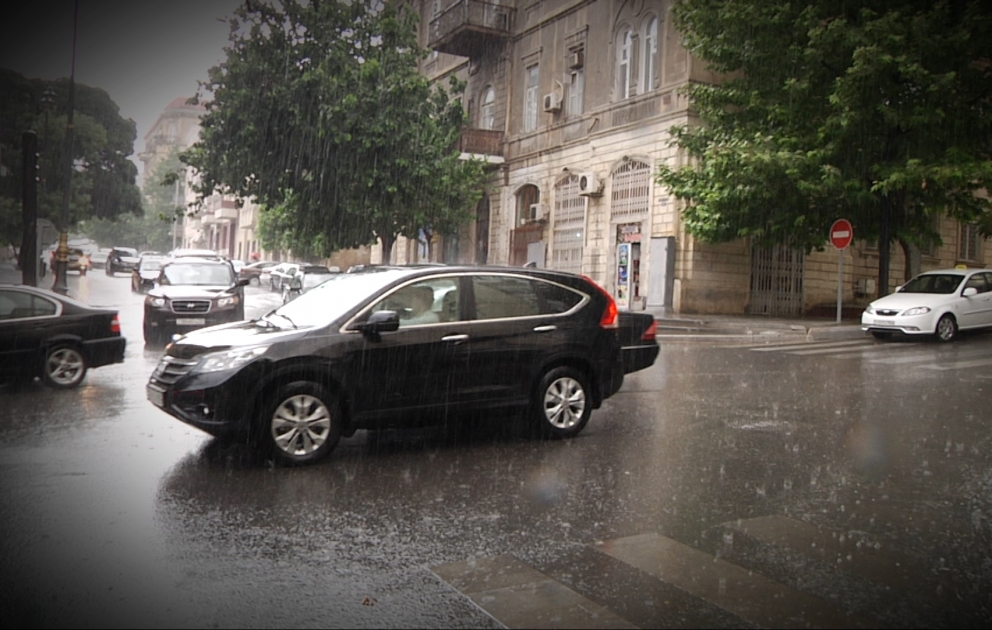 Es hat in Baku stark geregnet