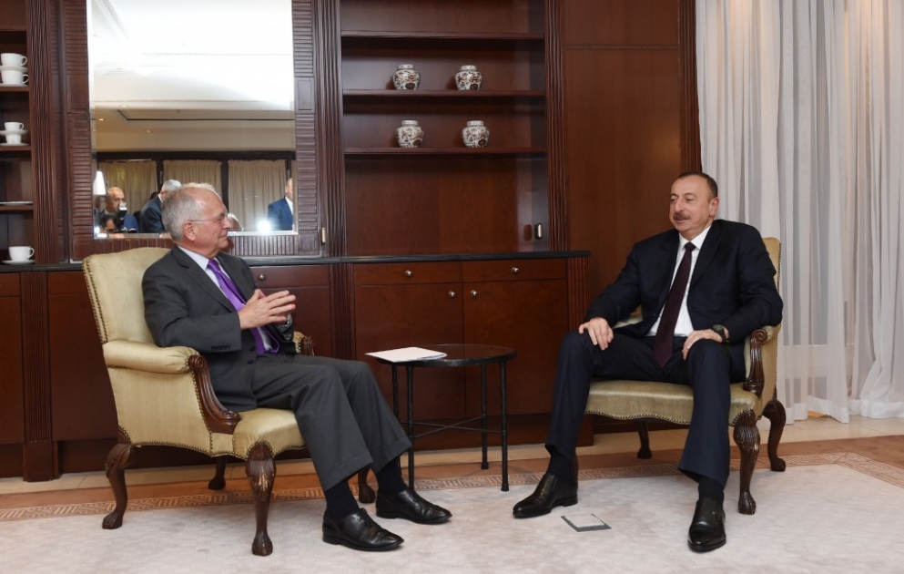 Azərbaycan Prezidenti İlham Əliyev Münxen Təhlükəsizlik Konfransının sədri ilə görüşüb