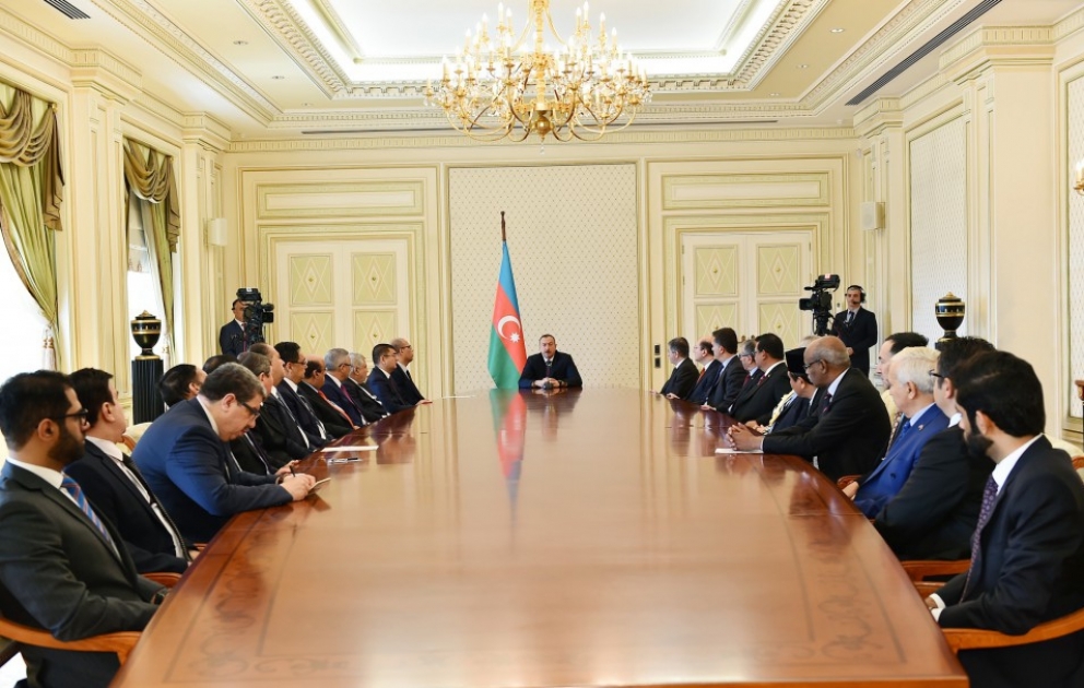 Le président Ilham Aliyev a reçu les dirigeants des représentations diplomatiques et des organisations internationales des pays musulmans à l’occasion du mois sacré du Ramadan