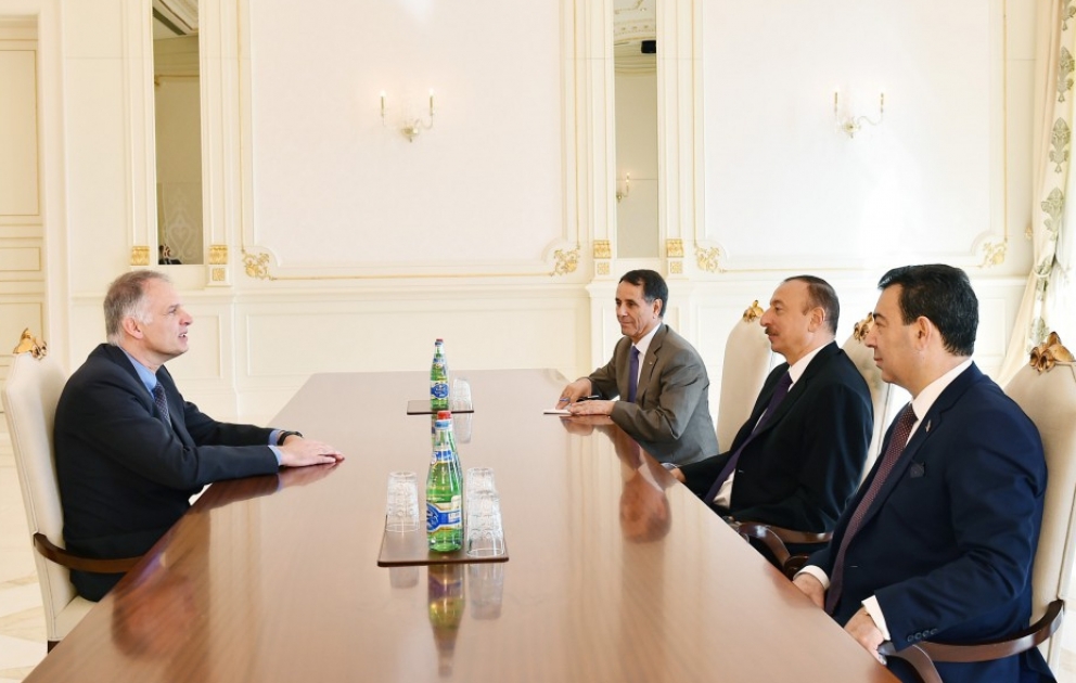 Präsident Ilham Aliyev empfängt Senator des Königreichs Belgien Alain Destexhe