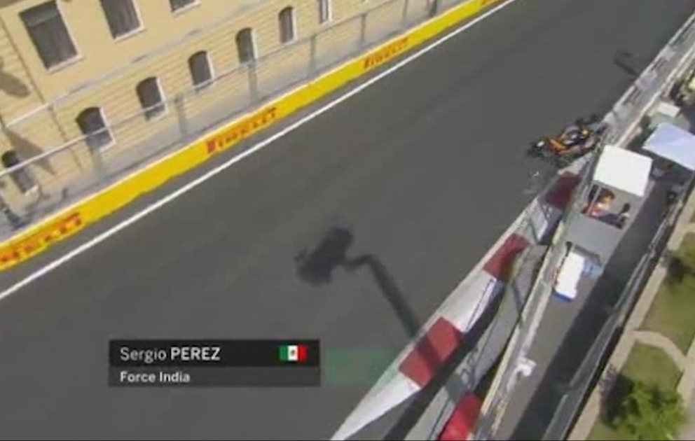 Пилот команды «Force India» Серхио Перес попал в аварию