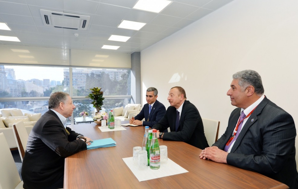 Azərbaycan Prezidenti İlham Əliyev Beynəlxalq Avtomobil Federasiyasının prezidentini qəbul edib