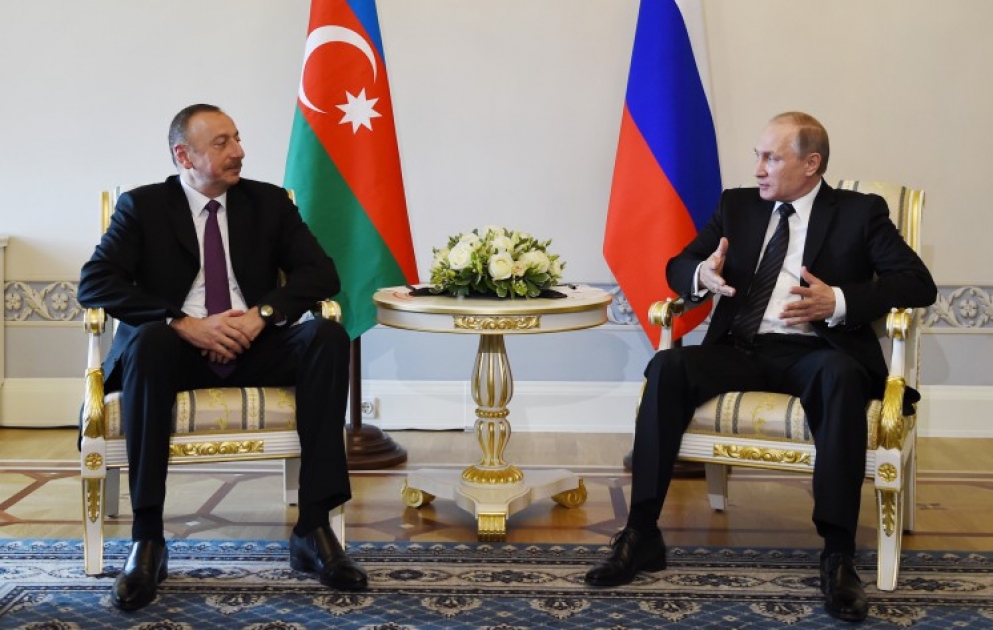 Azərbaycan Prezidenti İlham Əliyevin və Rusiya Prezidenti Vladimir Putinin görüşü olub