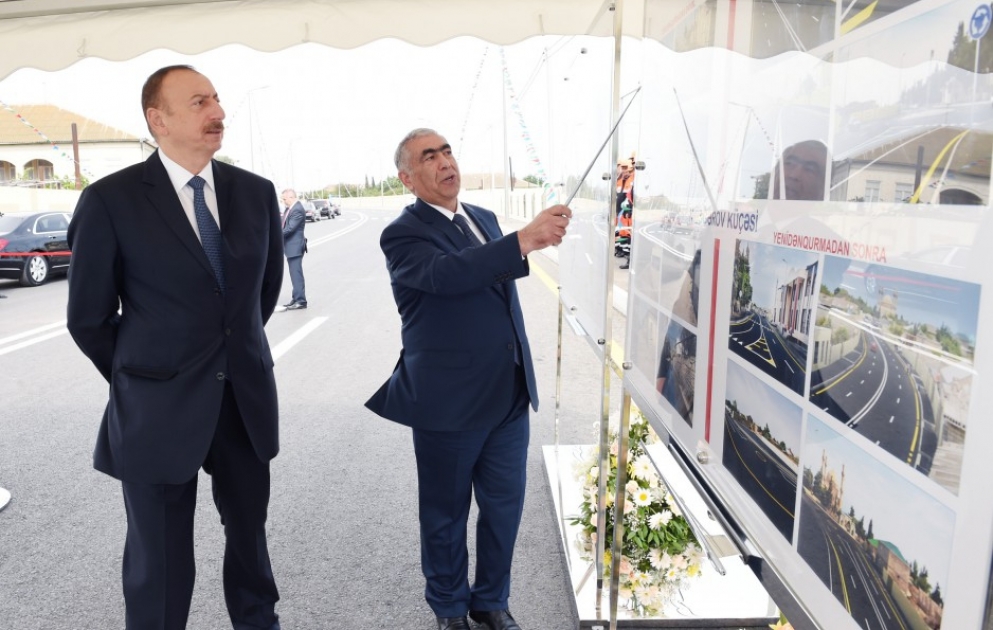Le président Ilham Aliyev inaugure la route Machtagha-Bilgueh