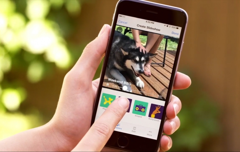 Facebook применяет функцию Slideshow