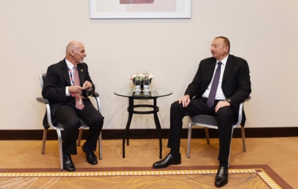 Azərbaycan Prezidenti İlham Əliyevin Əfqanıstan Prezidenti Məhəmməd Əşrəf Qani ilə görüşü