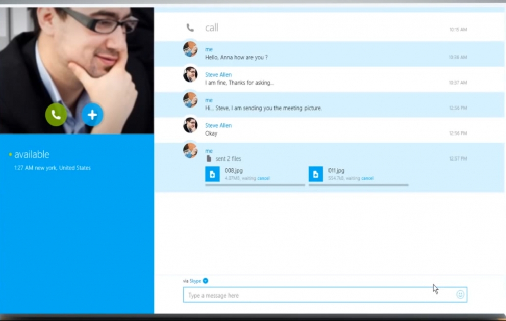 Skype увеличил объем передаваемых файлов