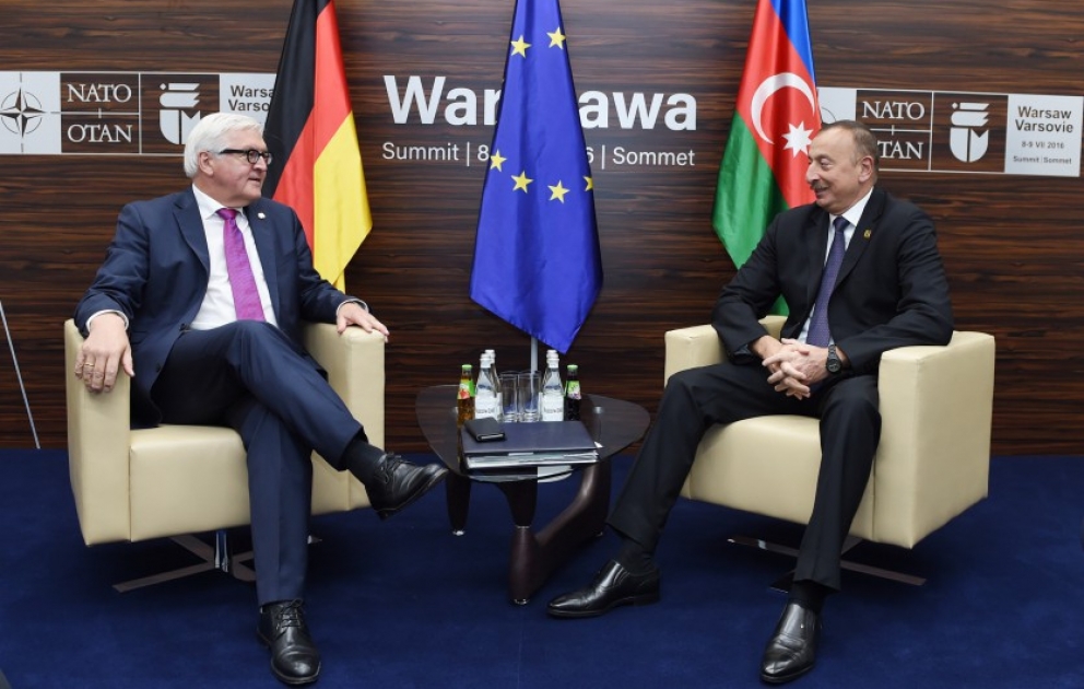 Varsovie: le président Ilham Aliyev rencontre Frank-Walter Steinmeier