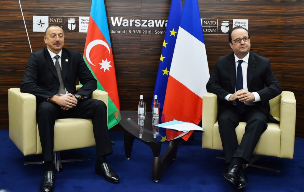 President Ilham Aliyev met with French President Francois Hollande