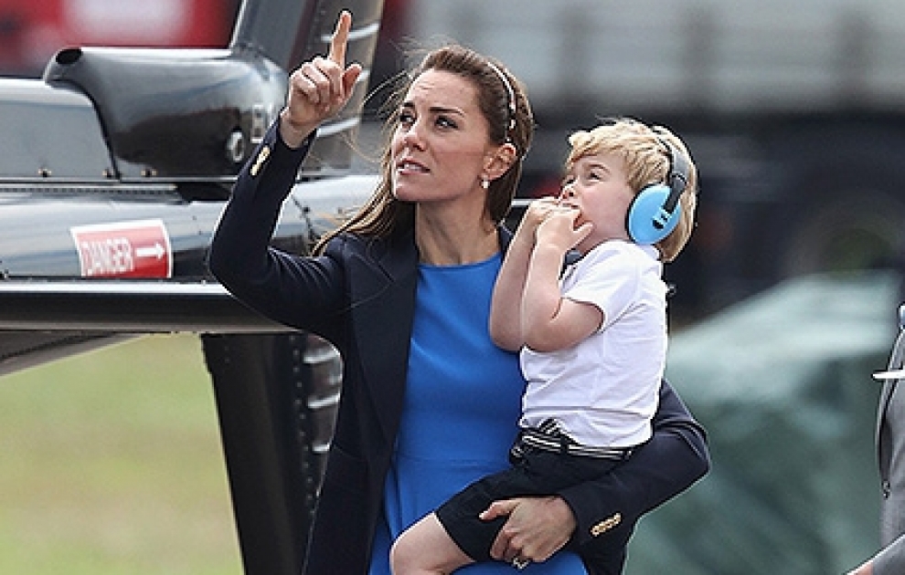 William and George visit the "Royal International Air Tattoo"