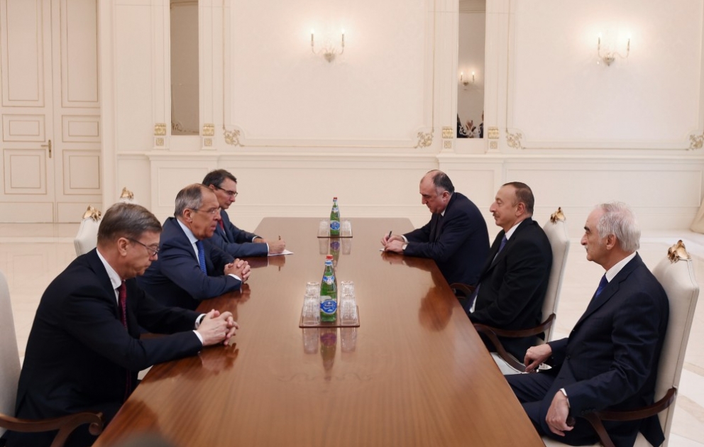 President Ilham Aliyev received Russian FM Sergei Lavrov