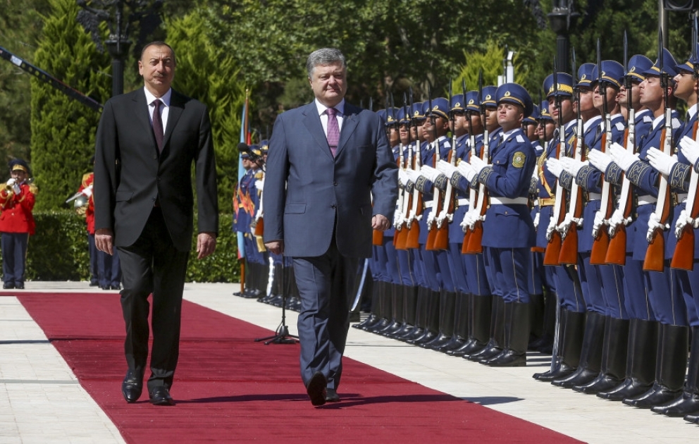 Official welcoming ceremony was held for Ukrainian President Petro Poroshenko