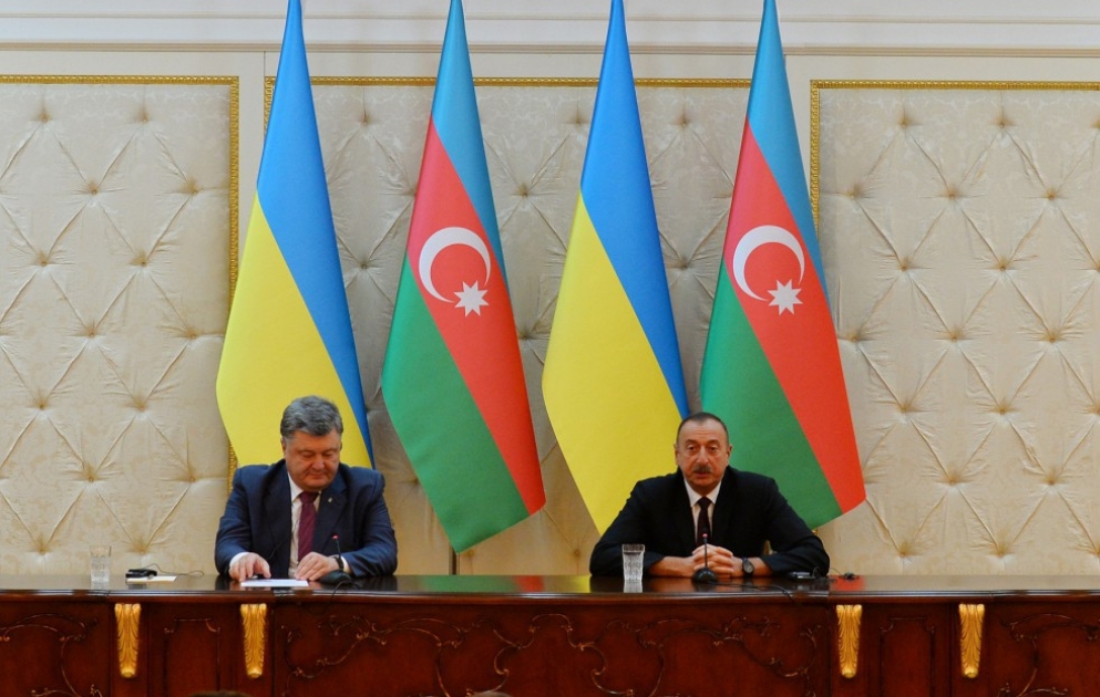 Azərbaycan və Ukrayna prezidentləri mətbuata bəyanatlarla çıxış ediblər
