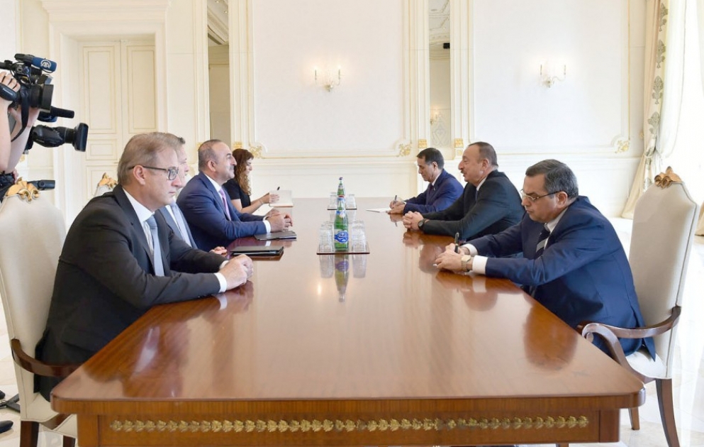 President Ilham Aliyev received Turkish Foreign Minister