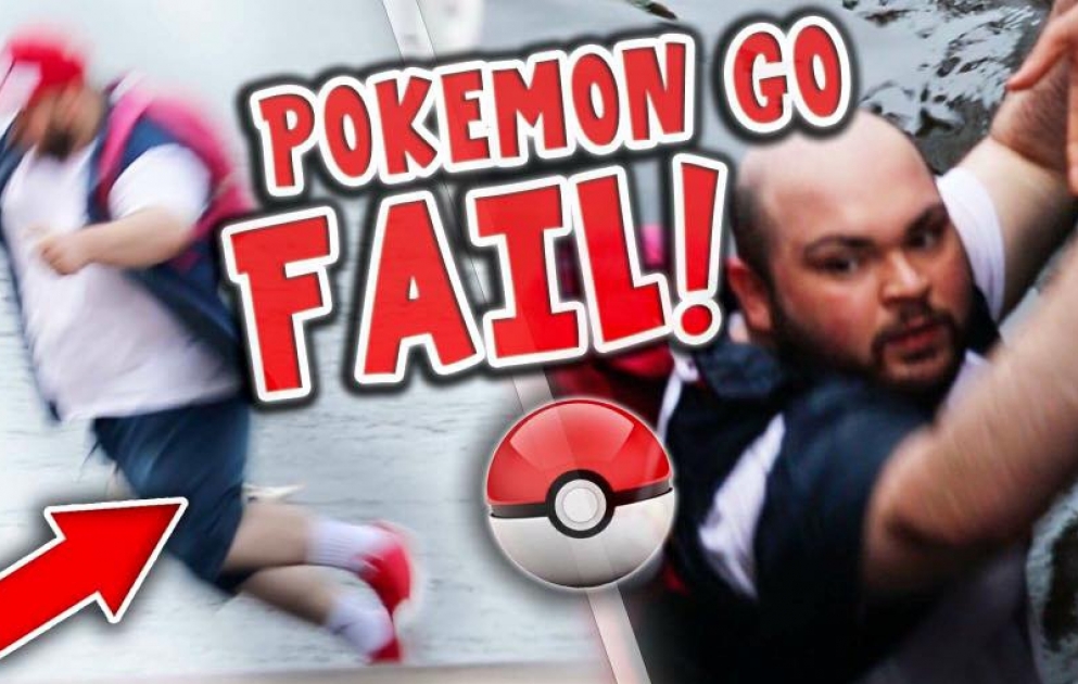 Pokemon oynayan oğlan suya belə düşdü