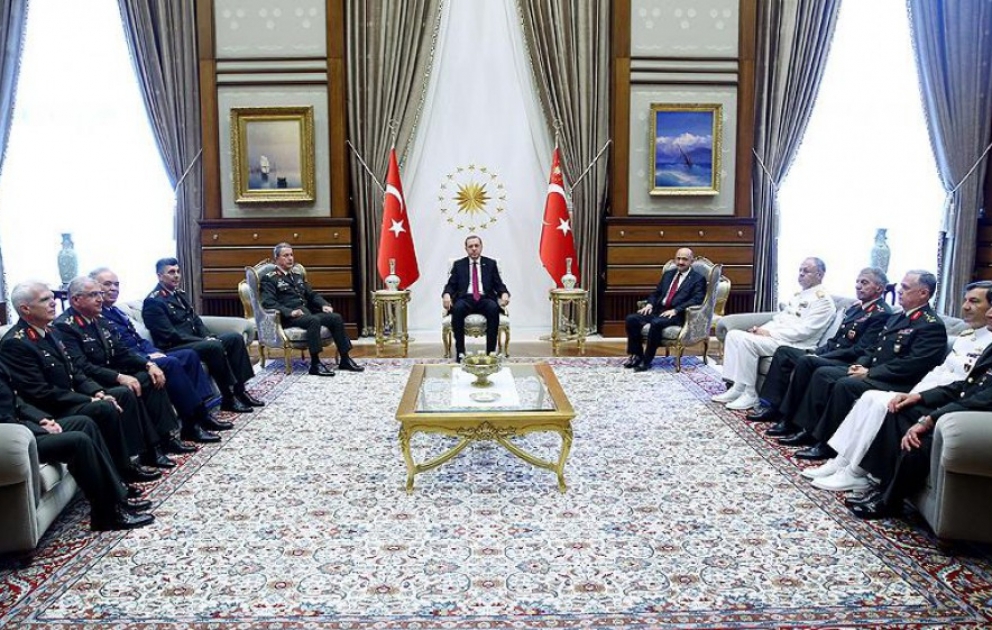 Prezident Rəcəb Tayyib Ərdoğan Ali Hərbi Şuranın üzvləri ilə görüşüb