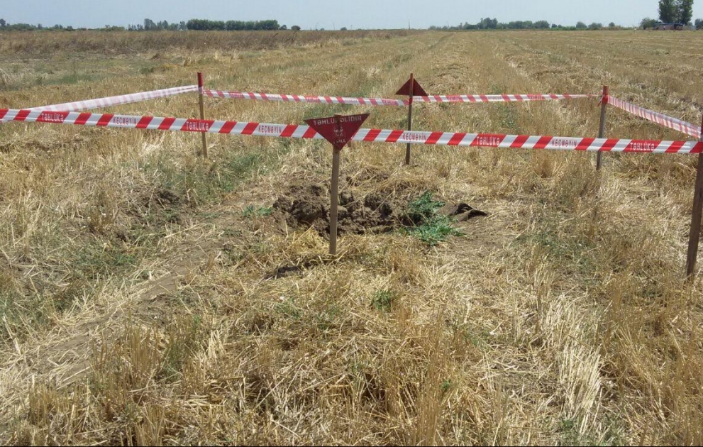 Tərtərdə 1 partlamamış hərbi sursat zərərsizləşdirilib