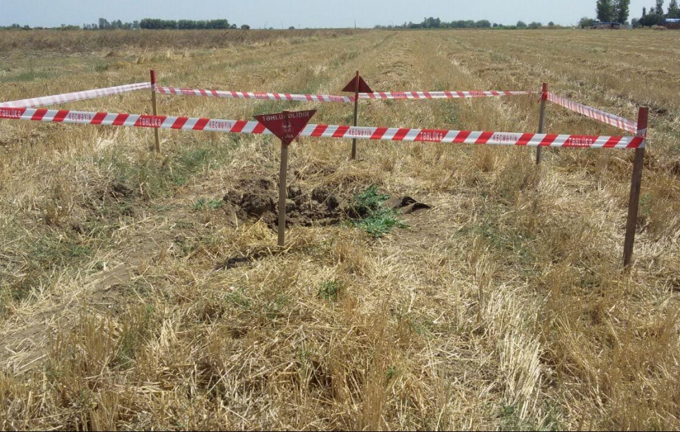 В Тертерском районе обезврежен 1 неразорвавшийся боеприпас