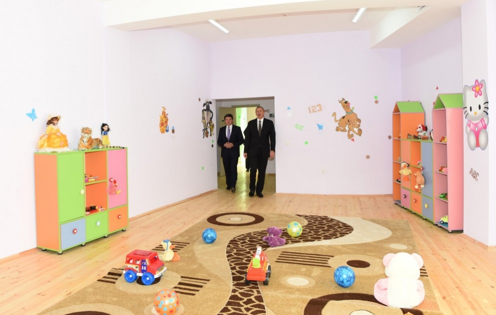Auf Initiative der Heydar Aliyev Stiftung eröffnet sich in Gabala neuer Kindegarten