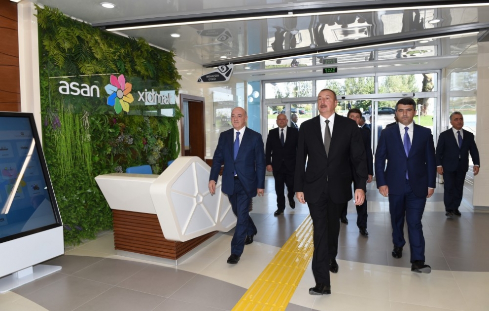Presıdent Ilham Aliyev attended opening of Qabala regional “ASAN xidmət” center