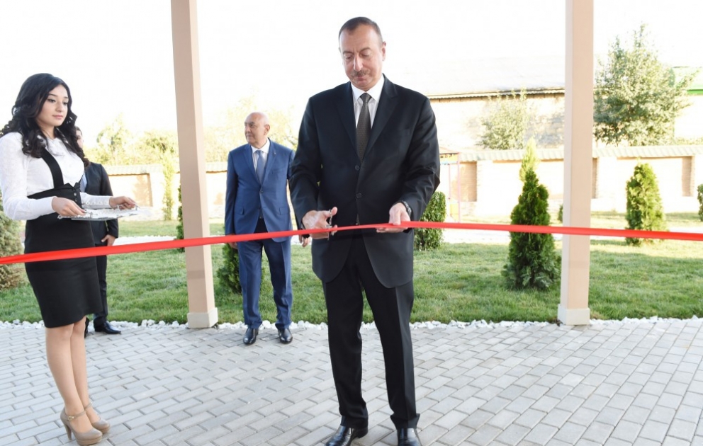President Ilham Aliyev attended opening of orphanage-kindergarten in Ismayilli
