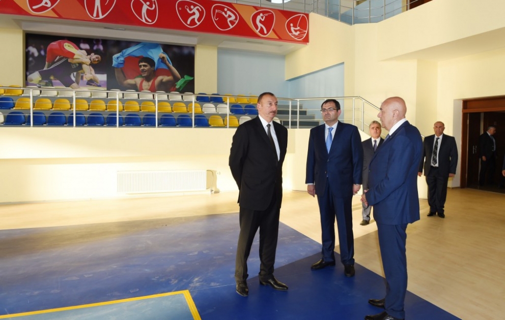 President Ilham Aliyev viewed Olympic Sport Complex in Ismayilli after major overhaul