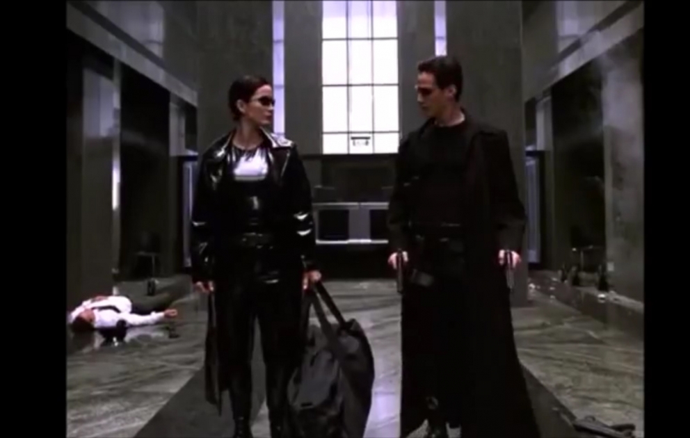 Lembram da chuva de balas em The Matrix
