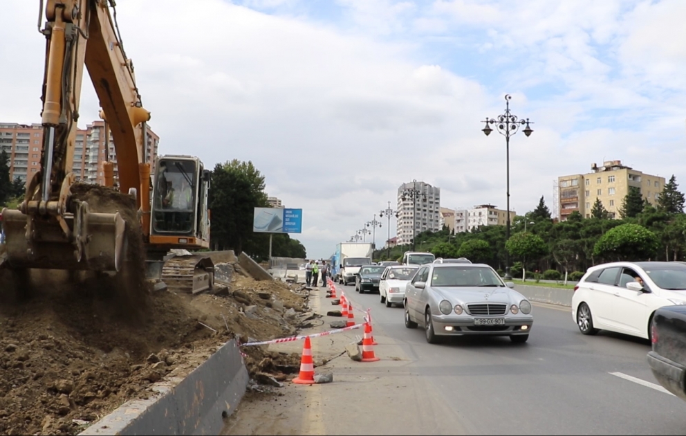 “20 Yanvar dairəsi” istiqamətinə gedən yol genişləndirilir
