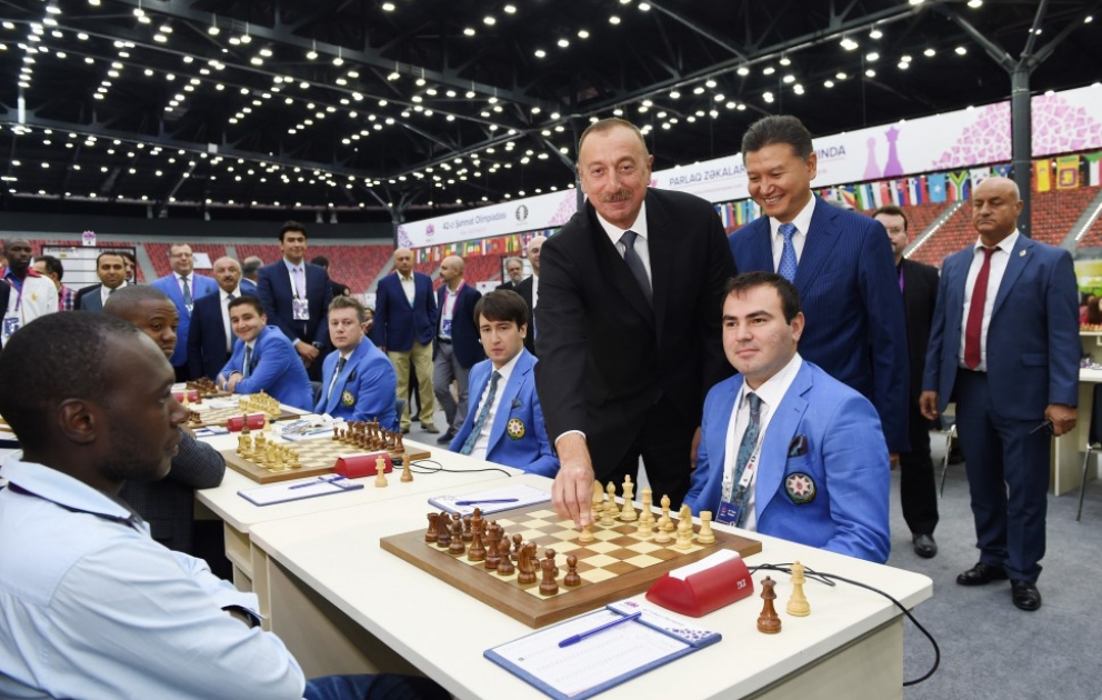 First round of 42nd Chess Olympiad started in Baku   
Azerbaijani President Ilham Aliyev attended the opening of the first round