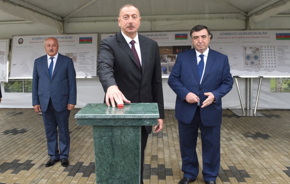 Prezident İlham Əliyev Masallı şəhərinin içməli su təchizatı layihəsinin açılışında iştirak edib