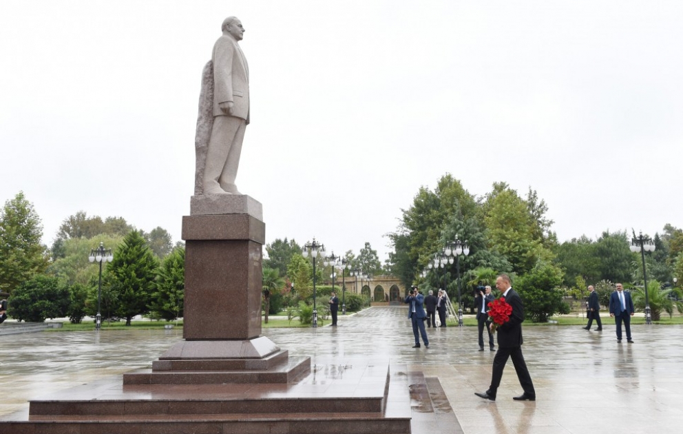 Präsident Ilham Aliyev in Masalli