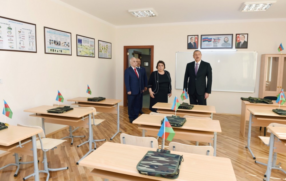President Ilham Aliyev viewed conditions created at school No. 247 in Baku after major overhaul